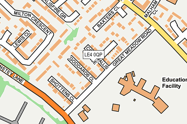 LE4 0QP map - OS OpenMap – Local (Ordnance Survey)