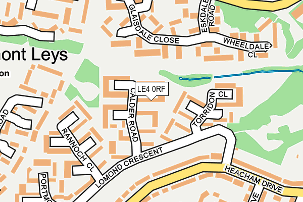 LE4 0RF map - OS OpenMap – Local (Ordnance Survey)