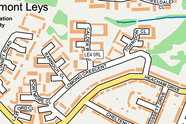 LE4 0RL map - OS OpenMap – Local (Ordnance Survey)