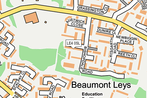 LE4 0SL map - OS OpenMap – Local (Ordnance Survey)