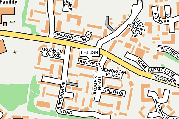 LE4 0SN map - OS OpenMap – Local (Ordnance Survey)