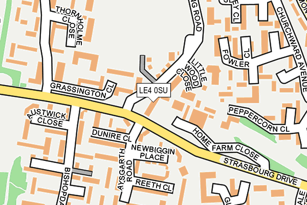 LE4 0SU map - OS OpenMap – Local (Ordnance Survey)