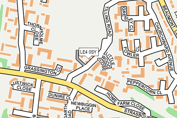 LE4 0SY map - OS OpenMap – Local (Ordnance Survey)