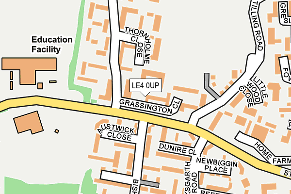 LE4 0UP map - OS OpenMap – Local (Ordnance Survey)