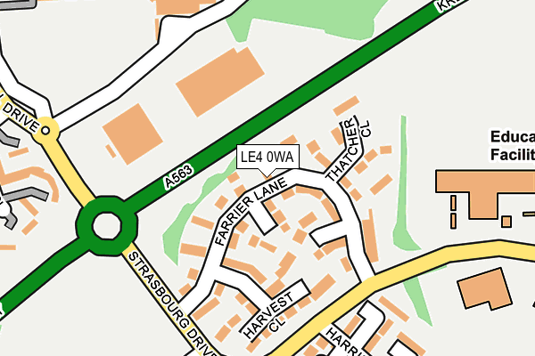 LE4 0WA map - OS OpenMap – Local (Ordnance Survey)