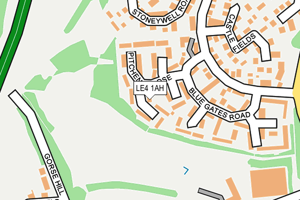 LE4 1AH map - OS OpenMap – Local (Ordnance Survey)