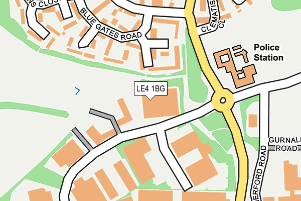 LE4 1BG map - OS OpenMap – Local (Ordnance Survey)