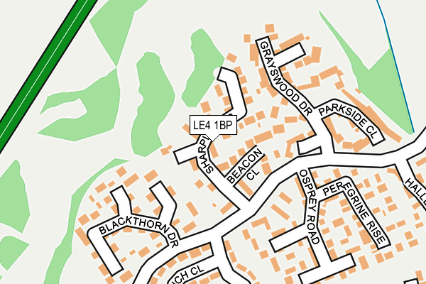 LE4 1BP map - OS OpenMap – Local (Ordnance Survey)