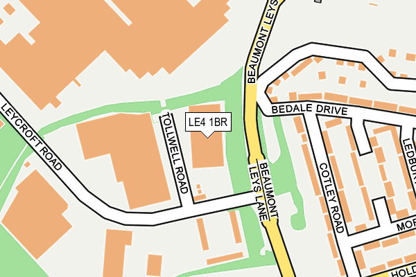 LE4 1BR map - OS OpenMap – Local (Ordnance Survey)