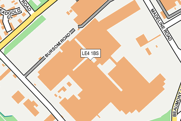 LE4 1BS map - OS OpenMap – Local (Ordnance Survey)