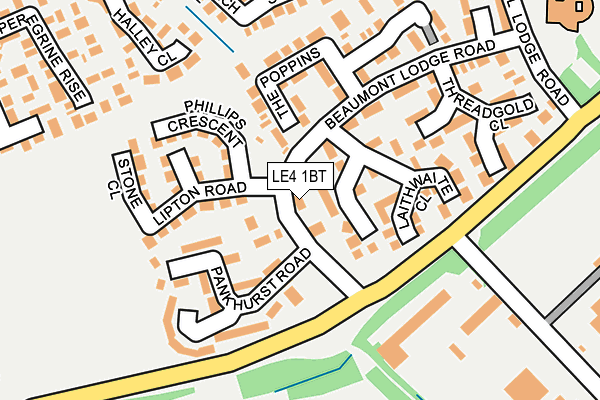 LE4 1BT map - OS OpenMap – Local (Ordnance Survey)