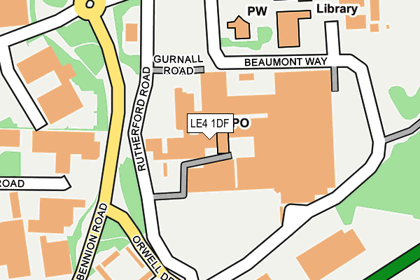 LE4 1DF map - OS OpenMap – Local (Ordnance Survey)