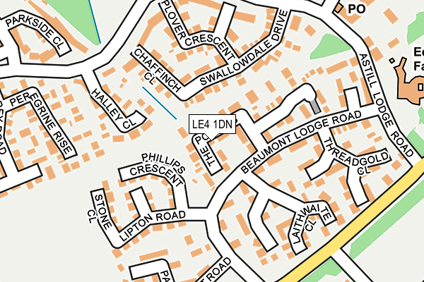 LE4 1DN map - OS OpenMap – Local (Ordnance Survey)