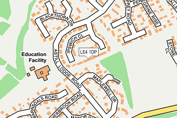 LE4 1DP map - OS OpenMap – Local (Ordnance Survey)