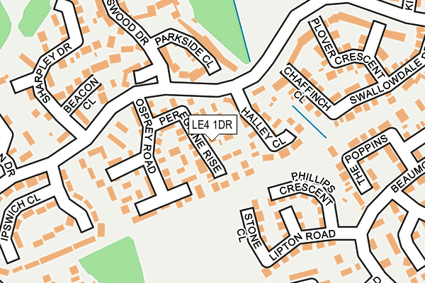 LE4 1DR map - OS OpenMap – Local (Ordnance Survey)