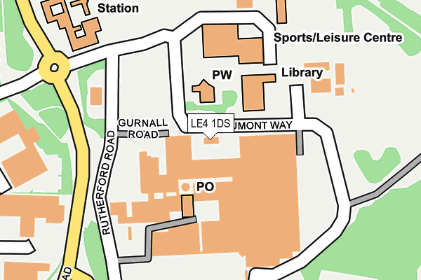 LE4 1DS map - OS OpenMap – Local (Ordnance Survey)