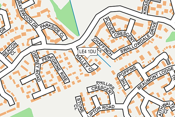 LE4 1DU map - OS OpenMap – Local (Ordnance Survey)