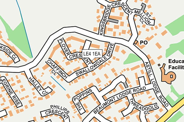 LE4 1EA map - OS OpenMap – Local (Ordnance Survey)