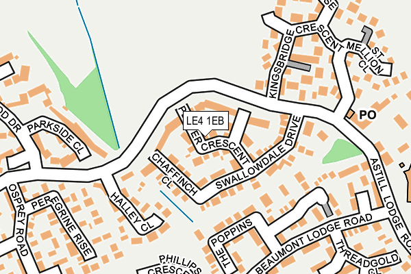 LE4 1EB map - OS OpenMap – Local (Ordnance Survey)