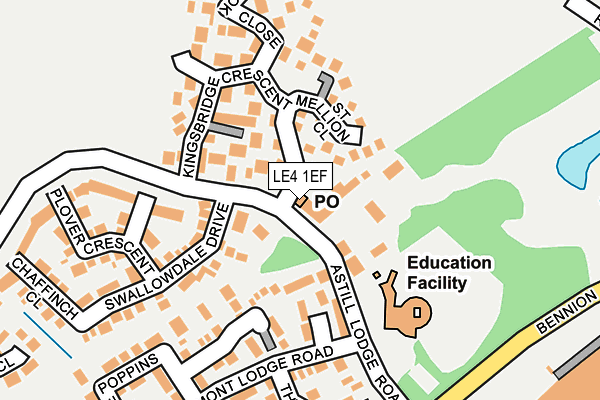 LE4 1EF map - OS OpenMap – Local (Ordnance Survey)