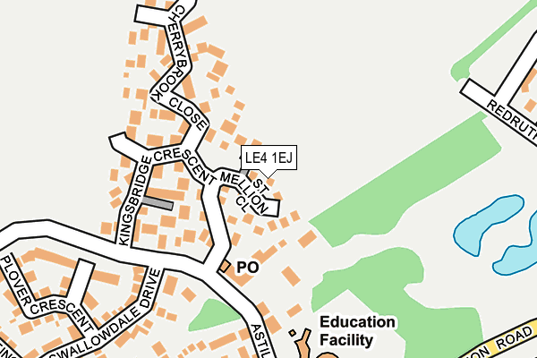 LE4 1EJ map - OS OpenMap – Local (Ordnance Survey)
