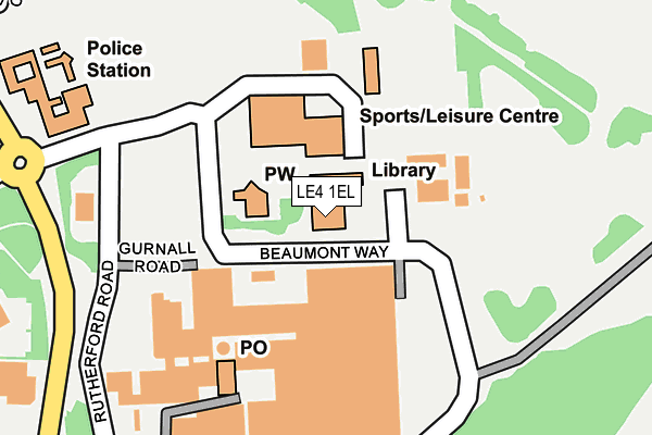LE4 1EL map - OS OpenMap – Local (Ordnance Survey)