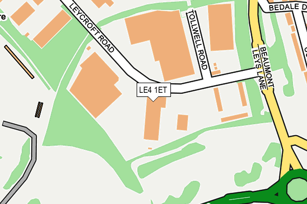 LE4 1ET map - OS OpenMap – Local (Ordnance Survey)