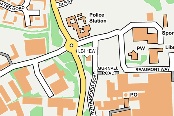 LE4 1EW map - OS OpenMap – Local (Ordnance Survey)