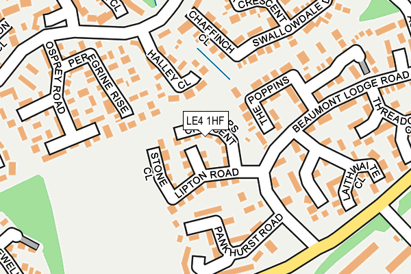 LE4 1HF map - OS OpenMap – Local (Ordnance Survey)