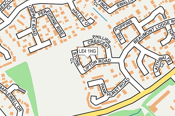 LE4 1HG map - OS OpenMap – Local (Ordnance Survey)