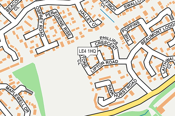 LE4 1HQ map - OS OpenMap – Local (Ordnance Survey)