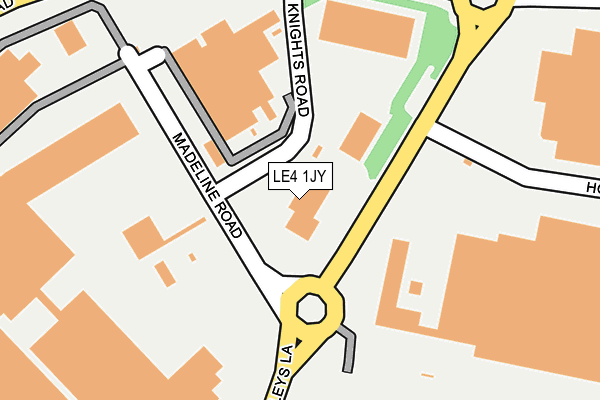 LE4 1JY map - OS OpenMap – Local (Ordnance Survey)