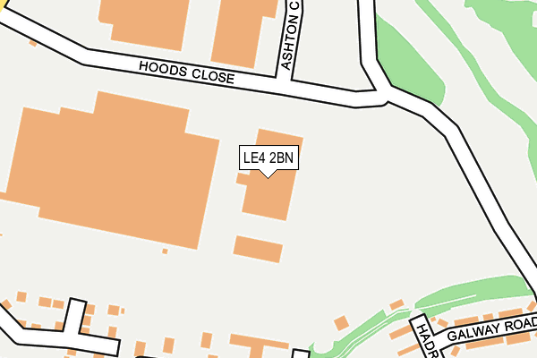 LE4 2BN map - OS OpenMap – Local (Ordnance Survey)