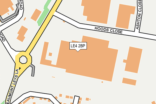 LE4 2BP map - OS OpenMap – Local (Ordnance Survey)