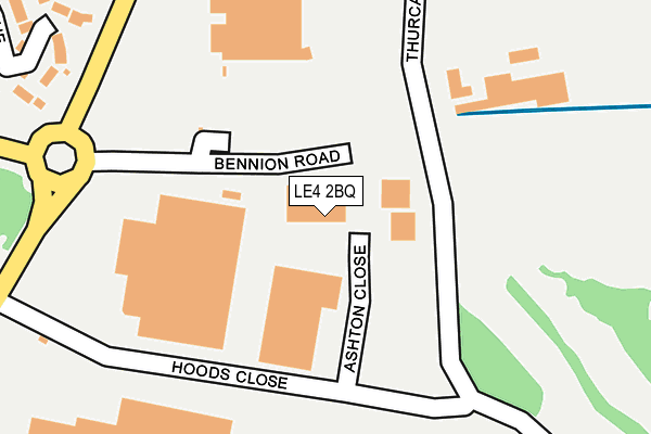 LE4 2BQ map - OS OpenMap – Local (Ordnance Survey)