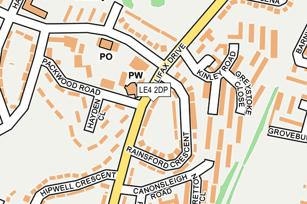 LE4 2DP map - OS OpenMap – Local (Ordnance Survey)