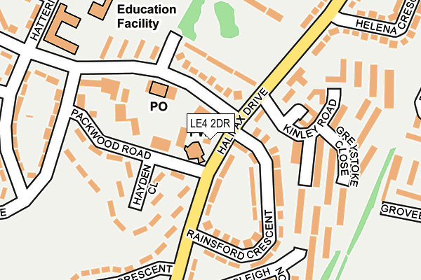 LE4 2DR map - OS OpenMap – Local (Ordnance Survey)