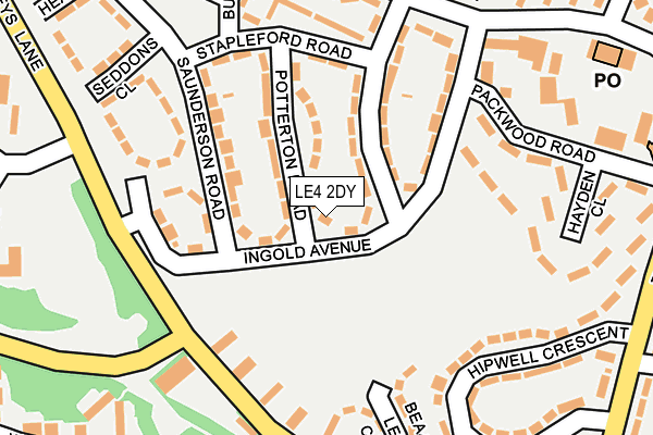 LE4 2DY map - OS OpenMap – Local (Ordnance Survey)