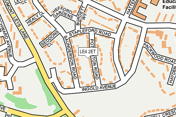 LE4 2ET map - OS OpenMap – Local (Ordnance Survey)
