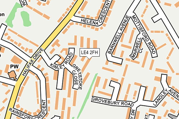 LE4 2FH map - OS OpenMap – Local (Ordnance Survey)