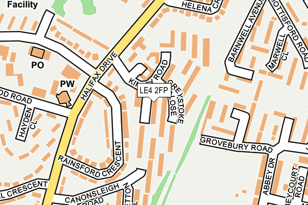 LE4 2FP map - OS OpenMap – Local (Ordnance Survey)