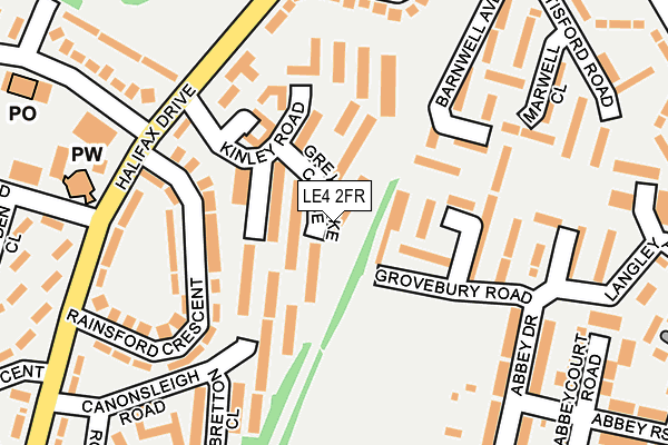 LE4 2FR map - OS OpenMap – Local (Ordnance Survey)