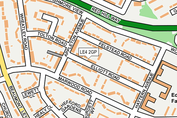 LE4 2GP map - OS OpenMap – Local (Ordnance Survey)