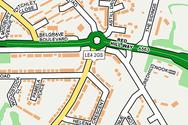 LE4 2GS map - OS OpenMap – Local (Ordnance Survey)