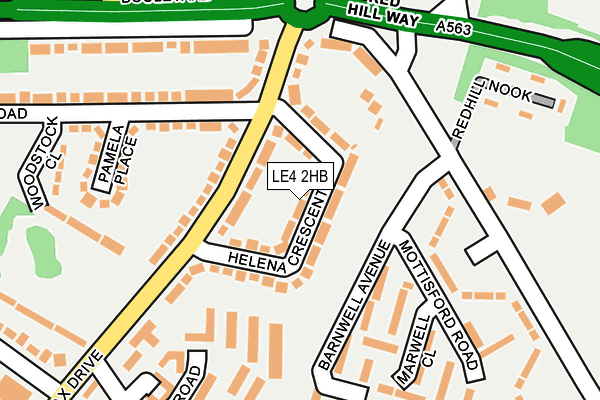 LE4 2HB map - OS OpenMap – Local (Ordnance Survey)