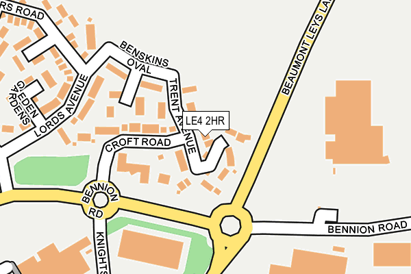 LE4 2HR map - OS OpenMap – Local (Ordnance Survey)