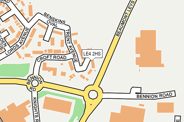 LE4 2HS map - OS OpenMap – Local (Ordnance Survey)