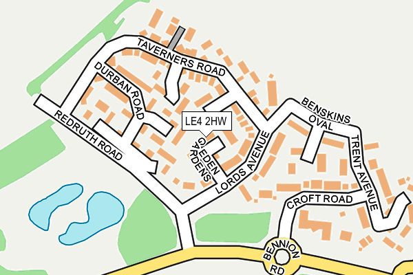 LE4 2HW map - OS OpenMap – Local (Ordnance Survey)