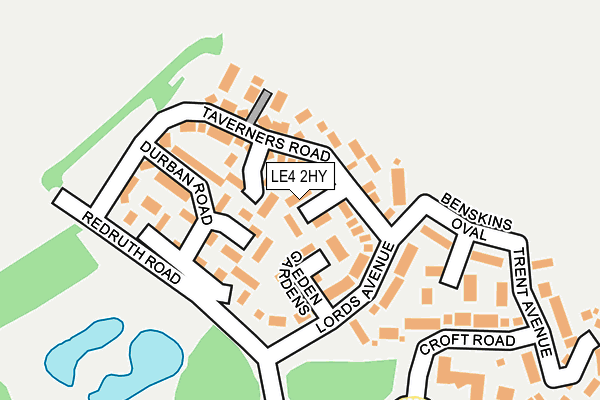LE4 2HY map - OS OpenMap – Local (Ordnance Survey)