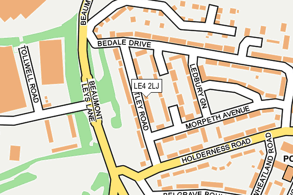 LE4 2LJ map - OS OpenMap – Local (Ordnance Survey)